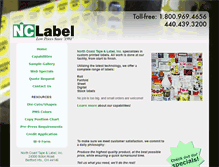 Tablet Screenshot of nclabel.com
